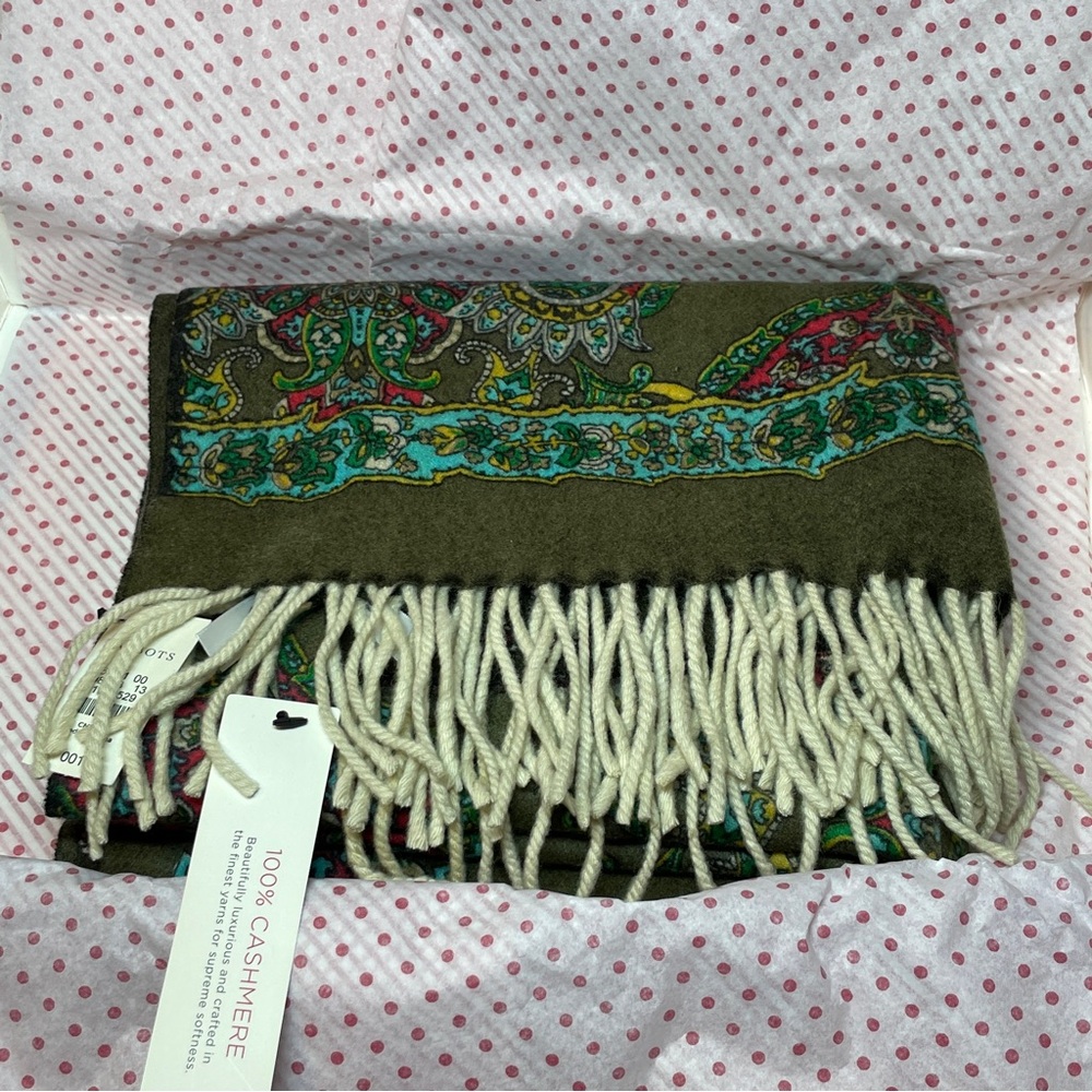 Talbots cashmere scarf warm NWT brand new winter fall autumn reversible - Picture 4 of 8